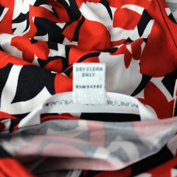 Diane Von Furstenberg DVF Silk knit drape front low back halter top sz 12 floral - Picture 9 of 10